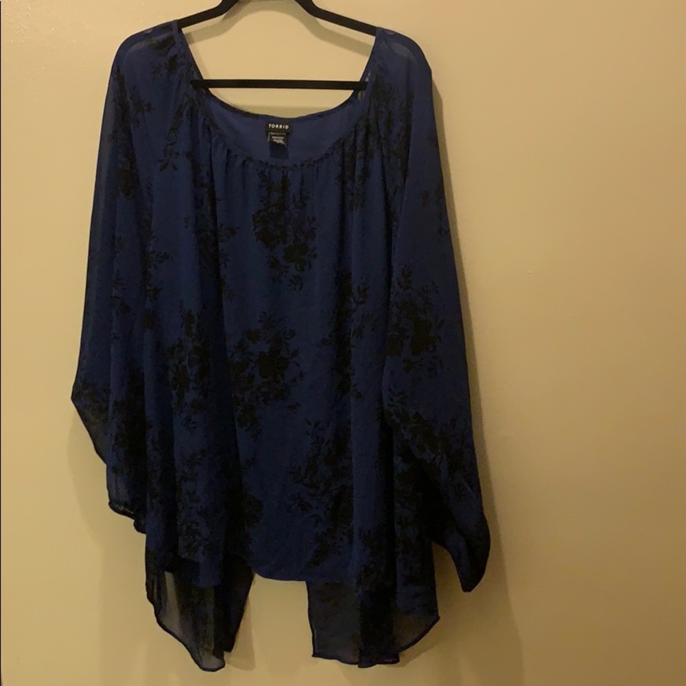 Open back blouse